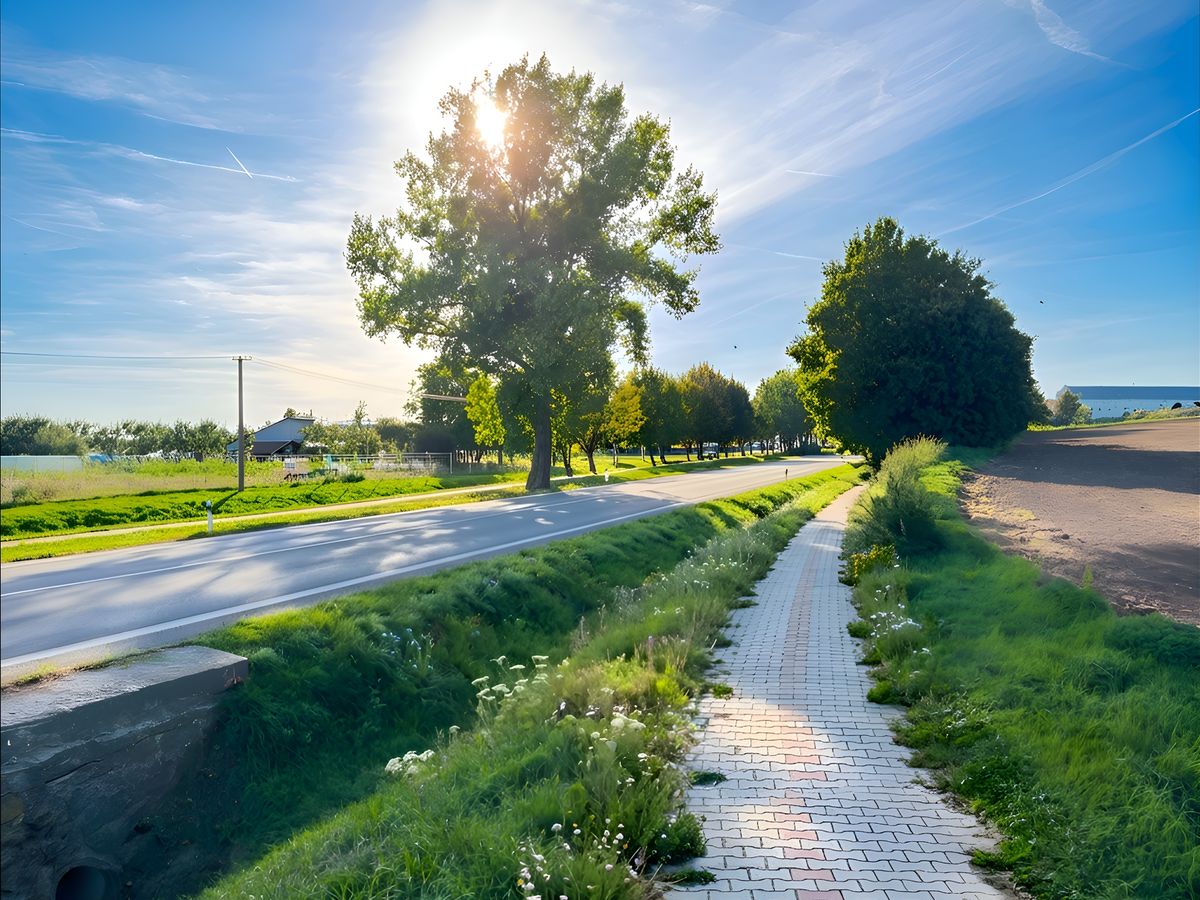 Konec chodníku u mostku – náš záměr (vizualizace)