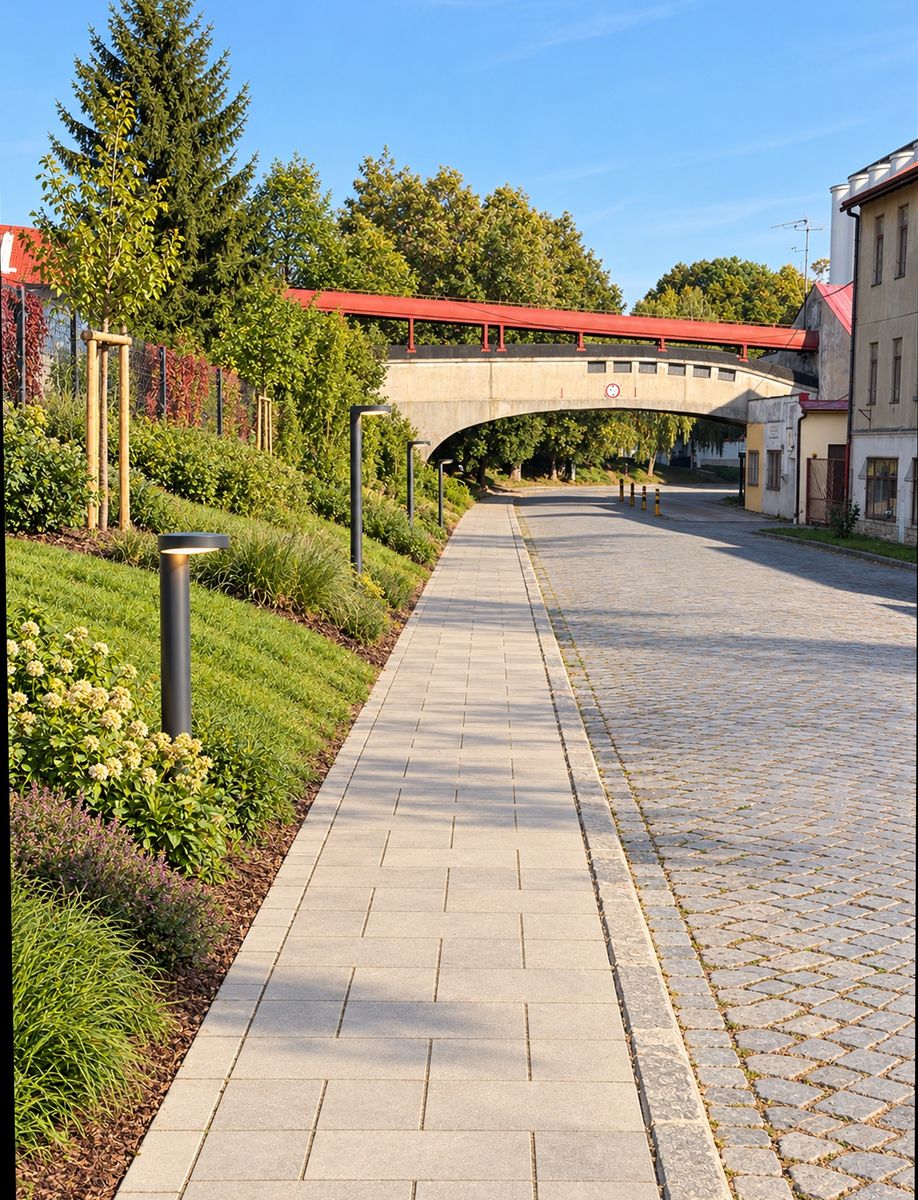 Chodník pod mostem – náš záměr (vizualizace)