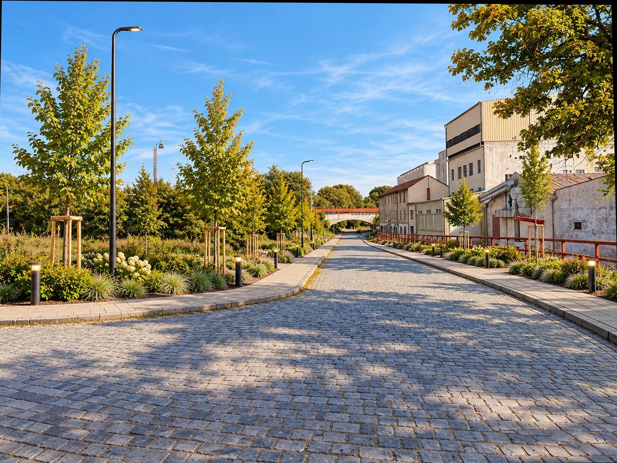 Ulice podél sladovny – náš záměr (vizualizace)